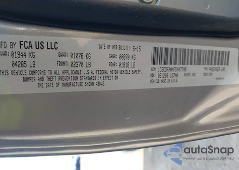 2015 Dodge Dart Se z USA, uszkodzony, nr VIN 1C3CDFAA4FD407708